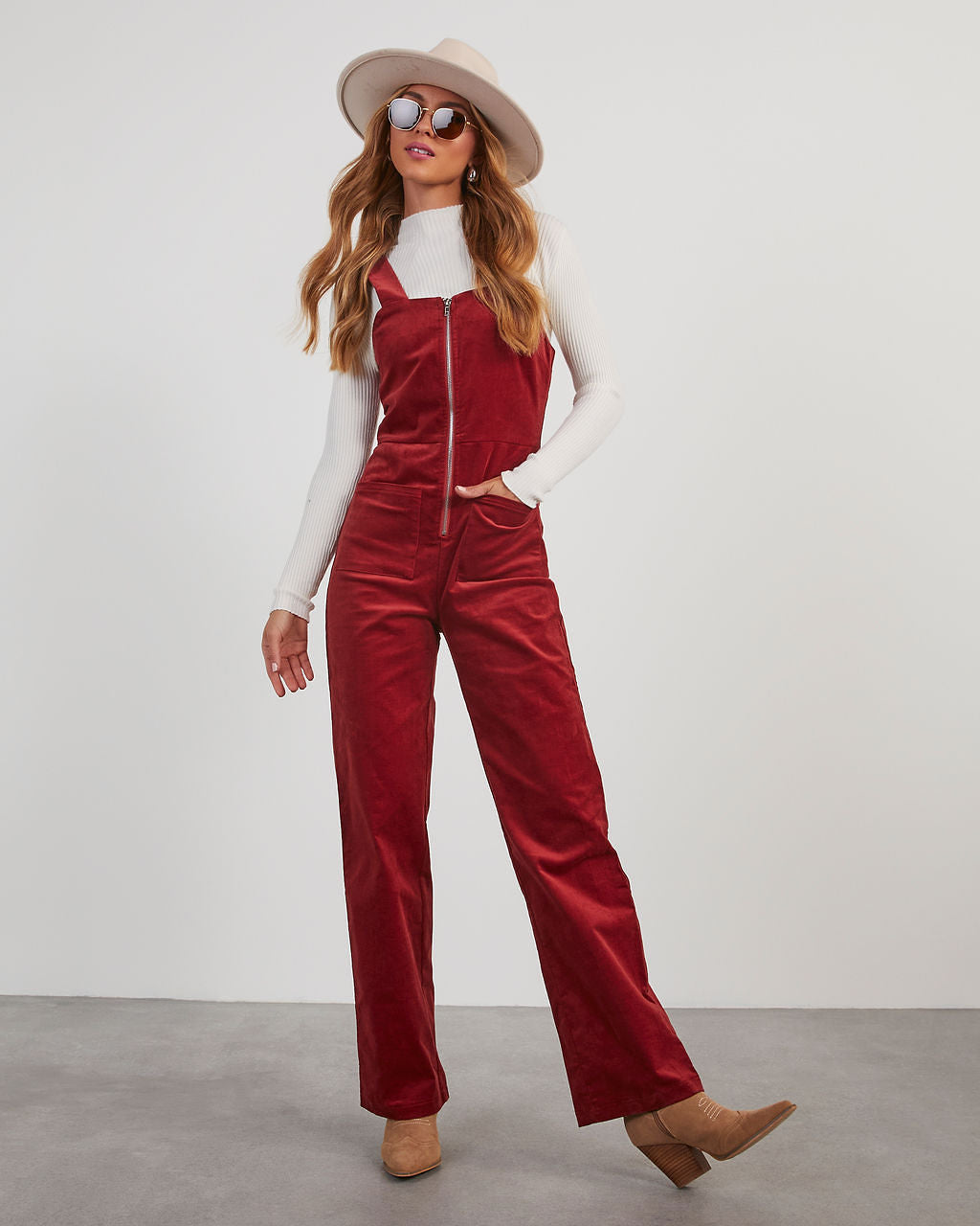 Zachary Corduroy Sleeveless Jumpsuit